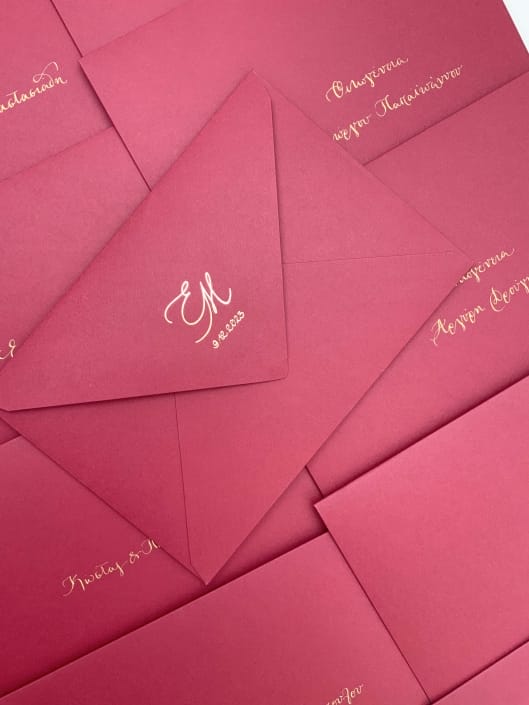 Monograms on envelopes